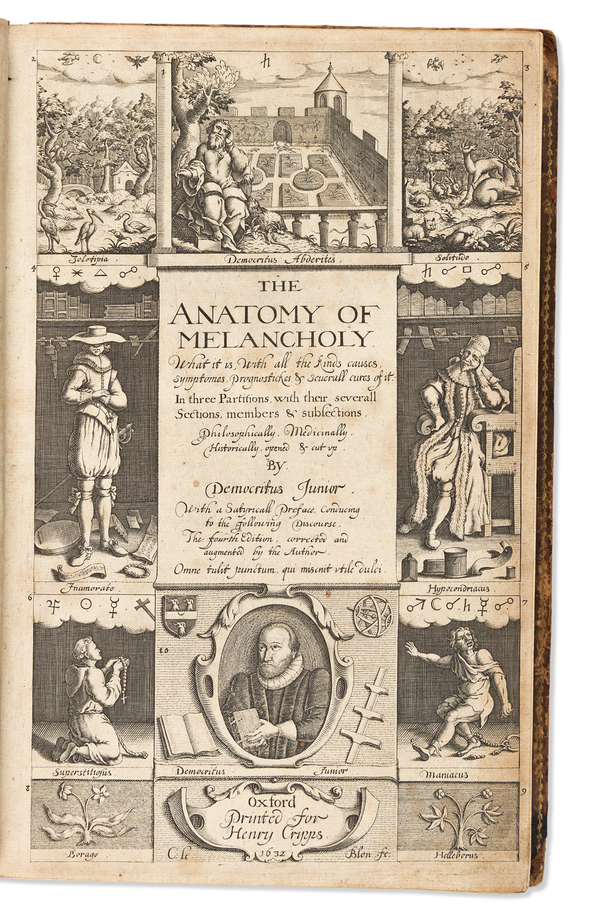 Burton, Robert (1577-1640) The Anatomy of Melancholy. What it is, with All the Kinds, Causes, Symptomes, Prognostickes, & Severall Cure